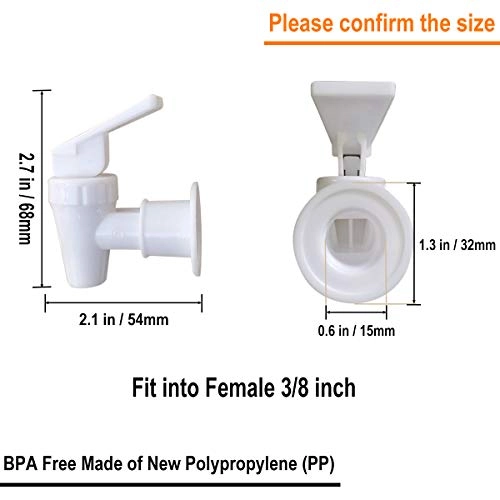 Cooler Faucet - 4 pcs 2 Blue 2 Red Internal Thread Set