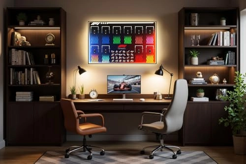 F1 car Wall Mount - 10car Black