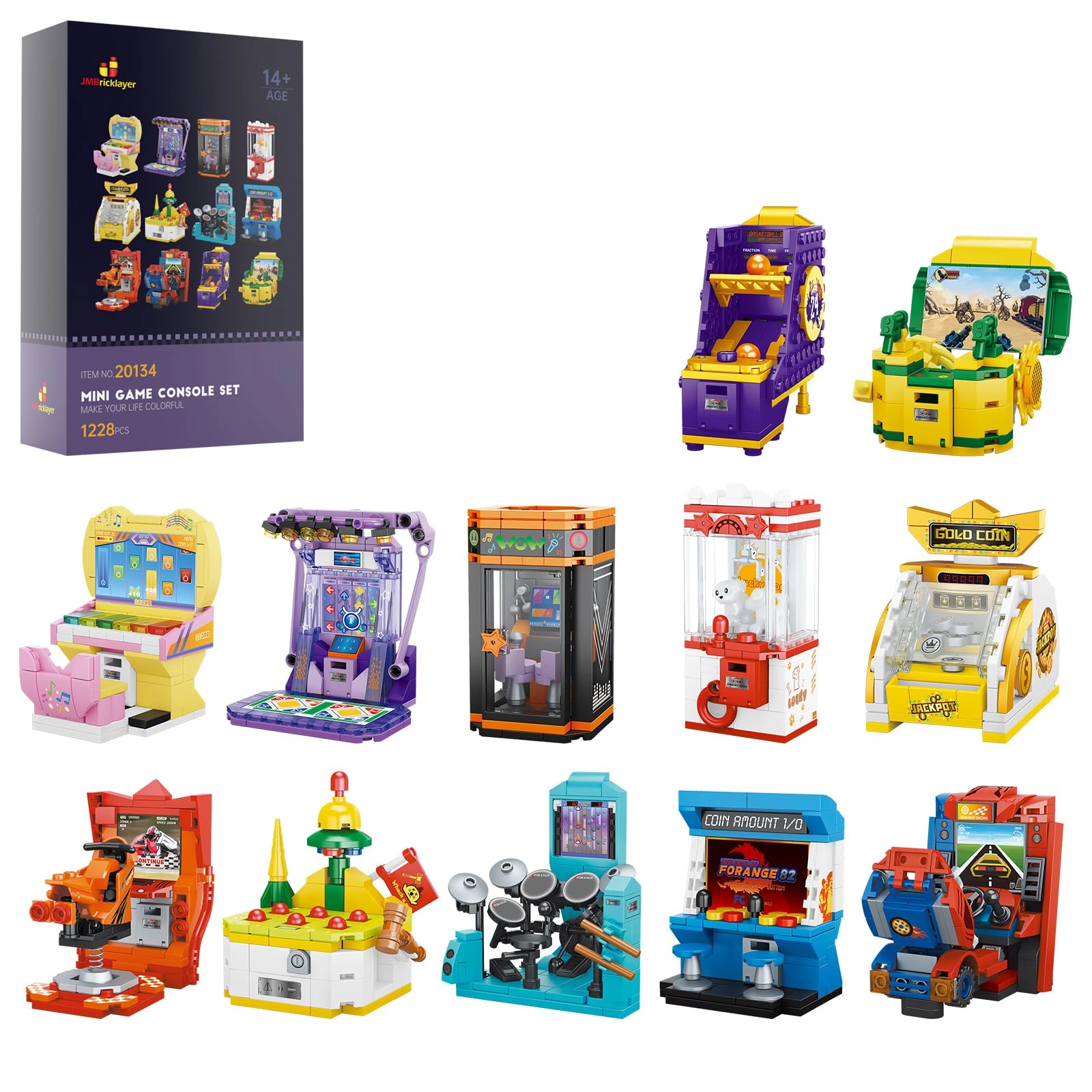 JMBricklayer Mini Game Console - 12 pcs