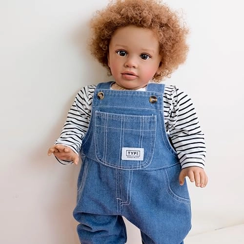 Pippa Reborn Baby Doll - 26 inch Cotton Vinyl Hand-rooted Curly Hair Ages 3+