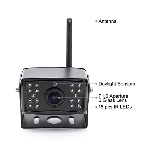 AHD Digital Wireless Backup DVR Camera and 9 Inch AHD 4CH Monitor Kit - Night Vision Wireless 1280×720P