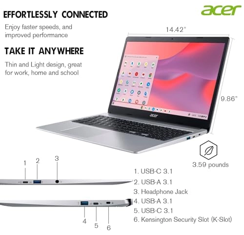 Chromebook 315 CB315-3H-C69K - 15.6'' Celeron N4020 4GB DDR4 64GB eMMC