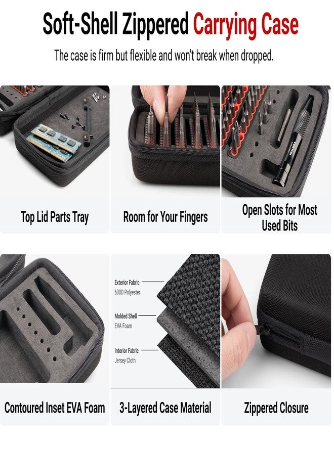 Bit Driver and Bit Set - 134-Piece 4 mm 1/4 Inch