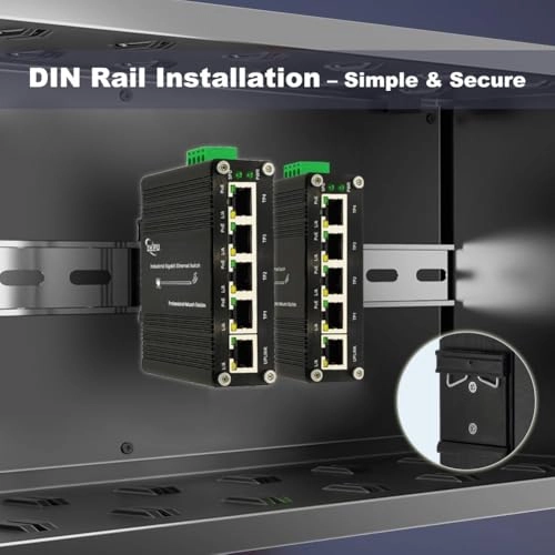 Passive 24V 5-port PoE Switch 5-ports