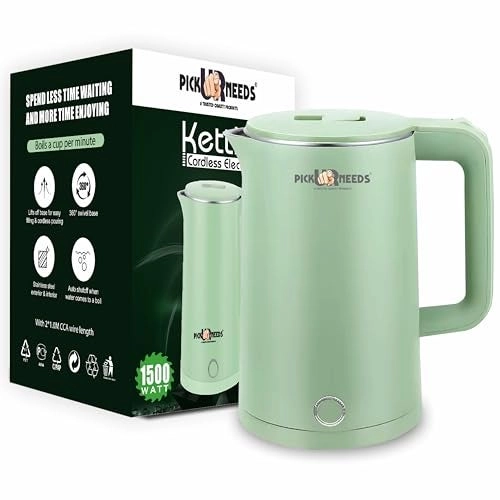 Pick Ur Needs Glass Tea Coffee Kettle Jug - 1500W LED Backlight