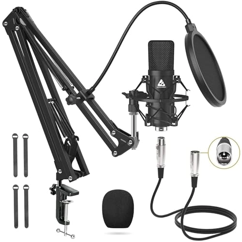 AM-C2 XLR Microphone - Condenser Kit Pro MAX Boom Arm