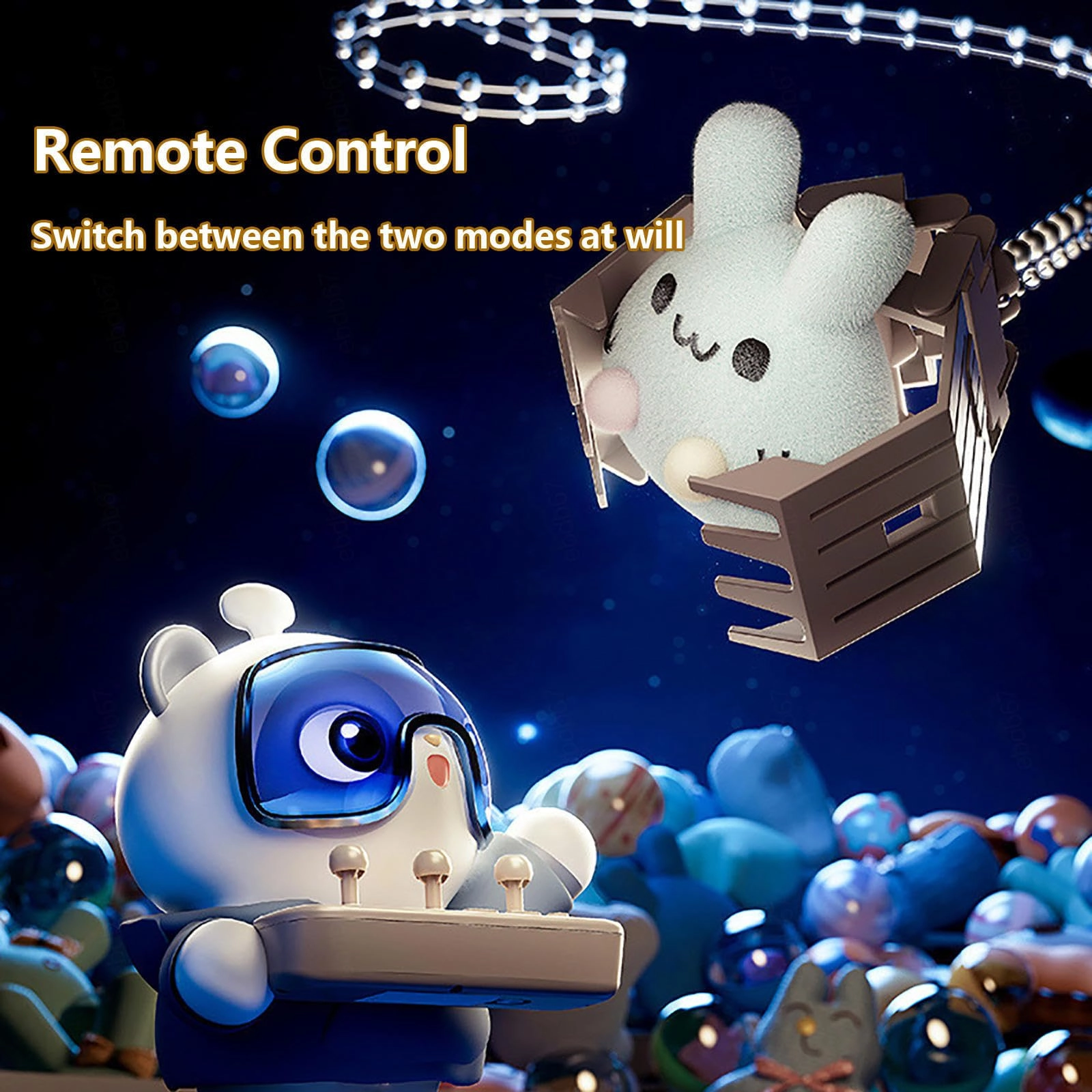 Claw machine - mini remote control 2 Panda dolls