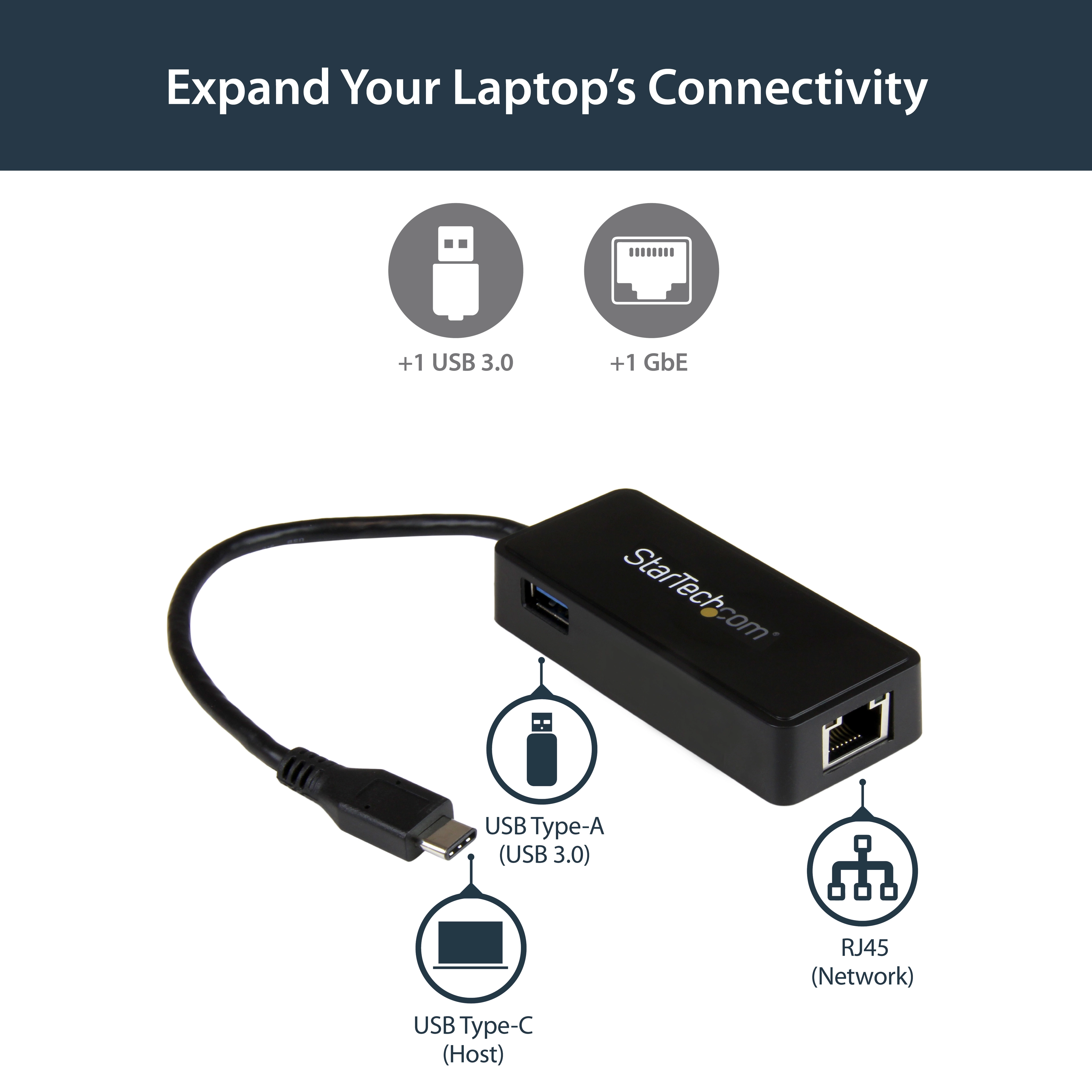 USB-C to Gigabit Ethernet Adapter - USB-C Ethernet