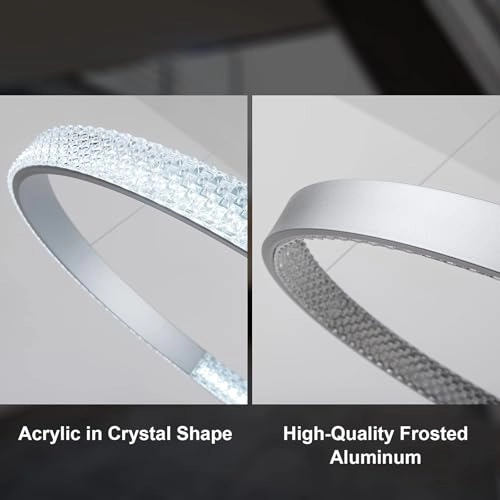 Modern Crystal Chandelier - 6000K Dimmable