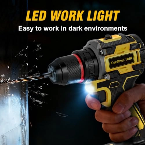 Cordless Brushless Power Drill - 4000 Milliamp Hours