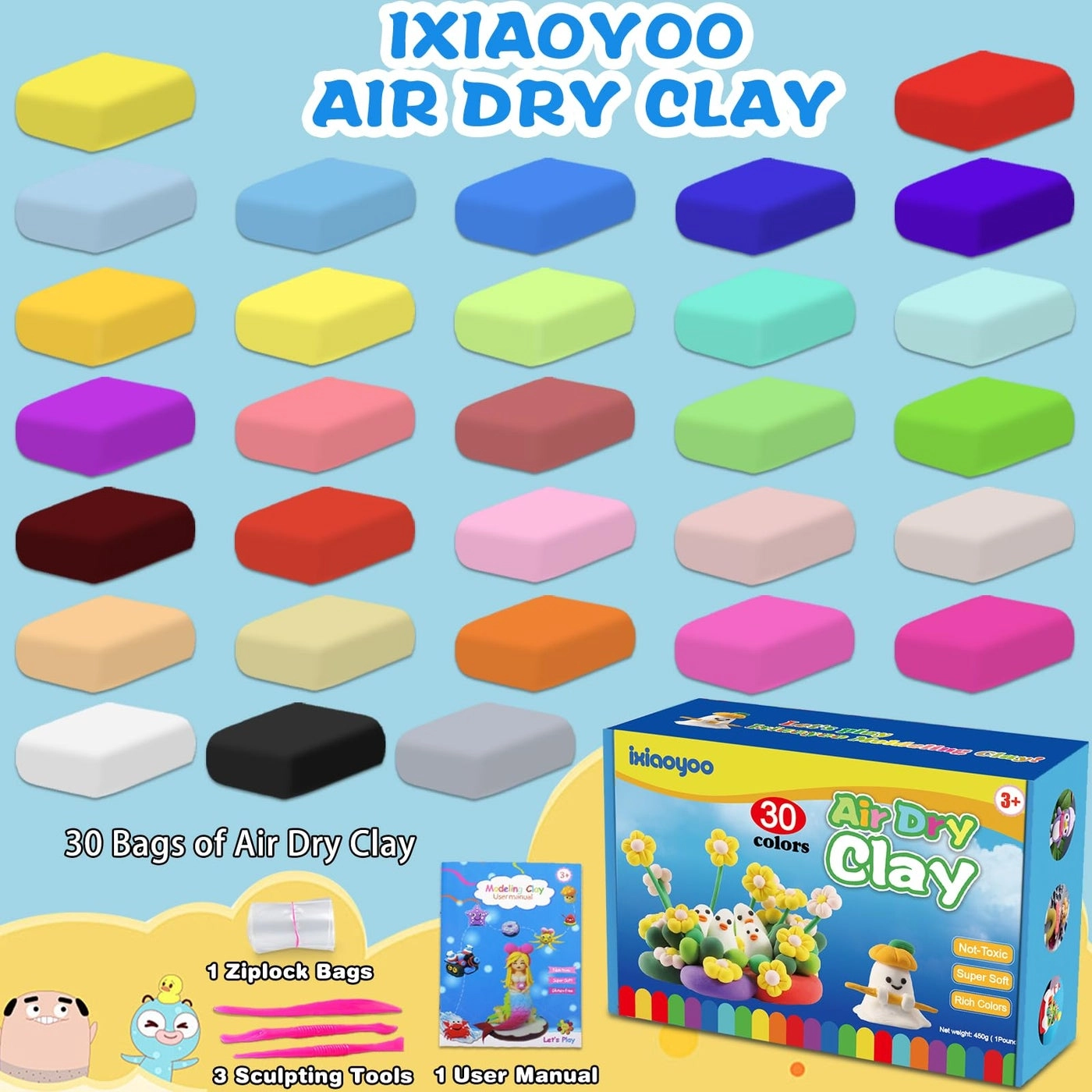 Air Dry Clay - 30pcs.