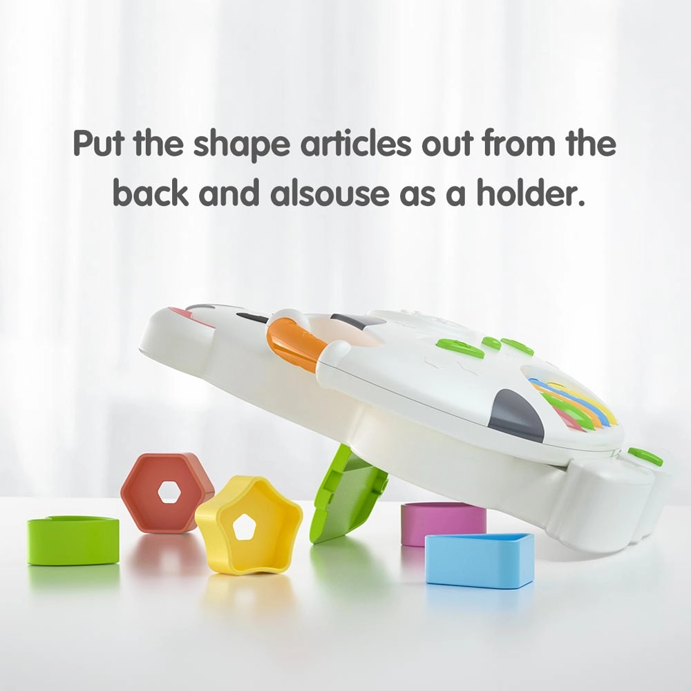 Cute Cow Multifunctional Plastic Electric Organ - 18 Suitable for 3 months & above