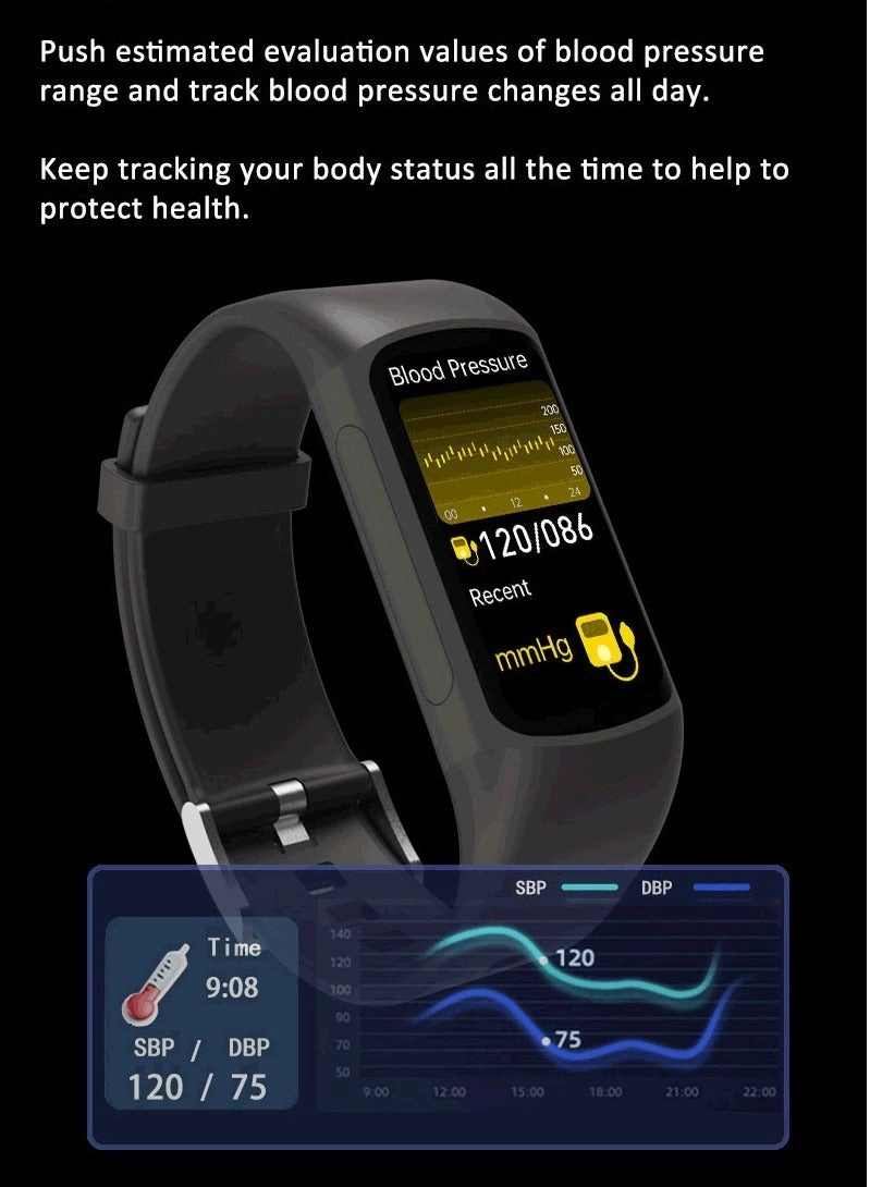Glucose Monitoring Smart Watch - ECG Bluetooth Call SpO2