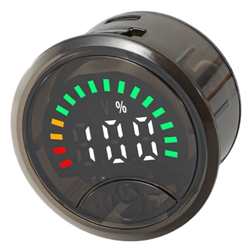 Round Digital Voltmeter Ammeter - 58mm DC7-100V