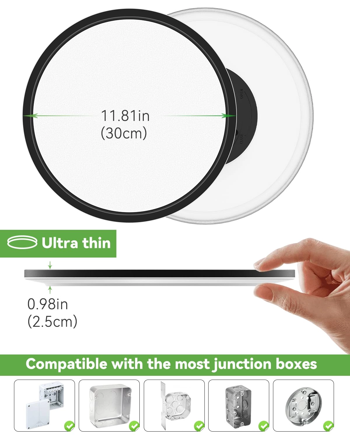 LED Ceiling Light - 3000K 4500K 6000K