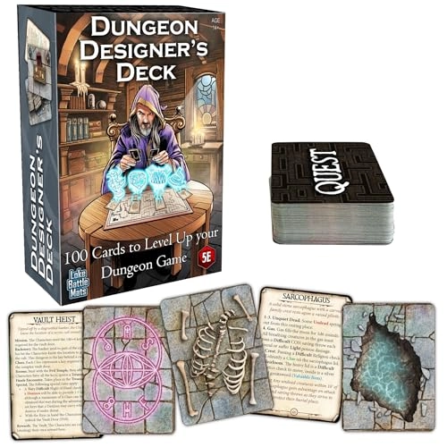 Loke BattleMats Dungeon Designers Deck - 100 Map Cards Instant Adventure Builder