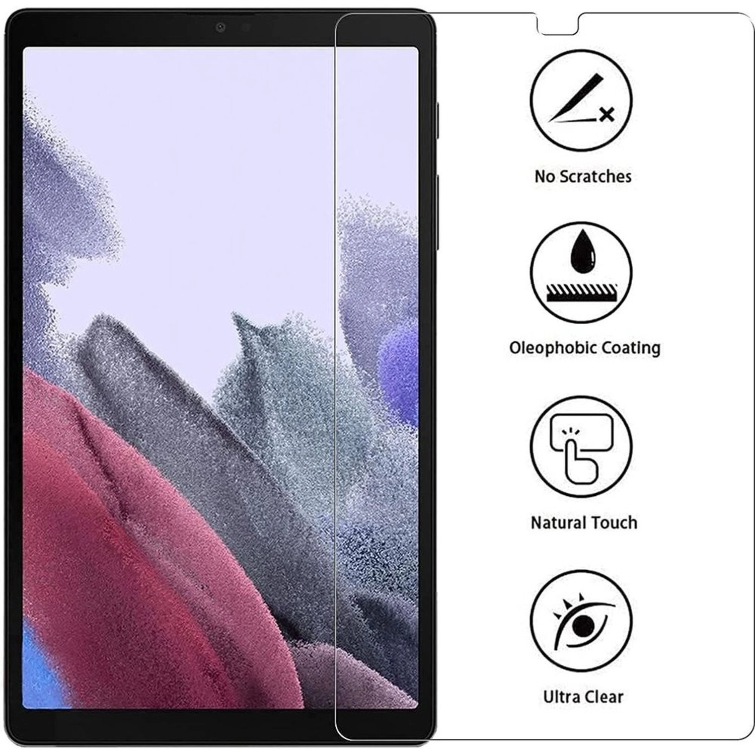 Edge-to-Edge Tempered Glass for Galaxy Tab A7 Lite