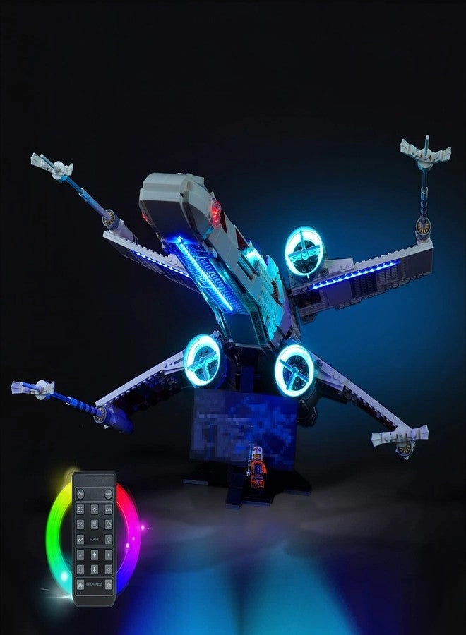 BrickBling Light Kit Compatible with Lego UCS X-Wing Starfighter - Remote Control USB
