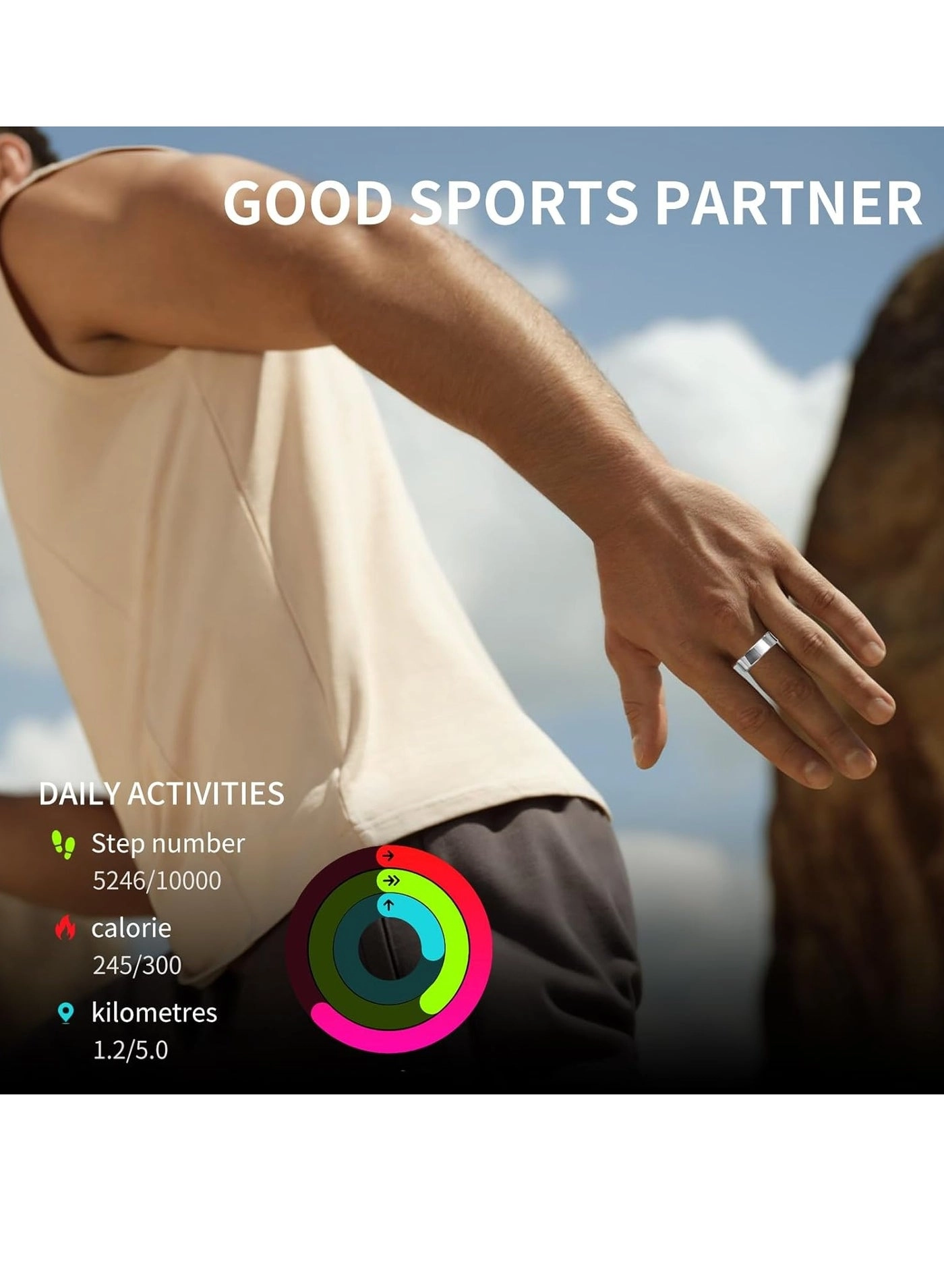 Smart Health Ring - Fitness Tracker Heart Rate Blood Oxygen