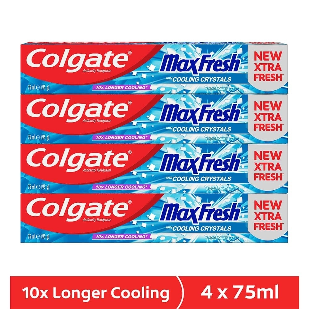 Maxfresh Clean Mint Toothpaste 4 x 75ml