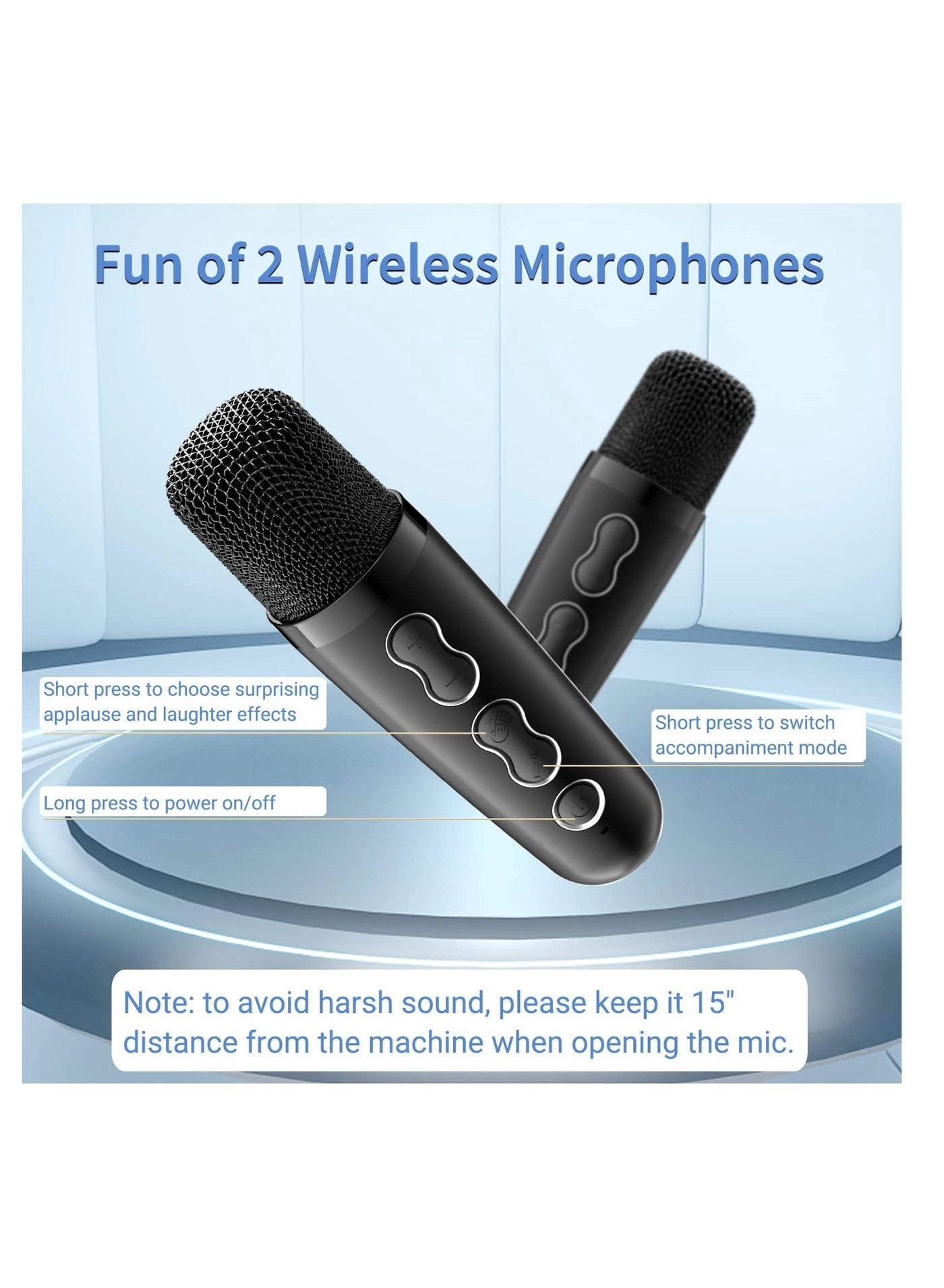 Karaoke Machine - 2 Wireless Mics 10W