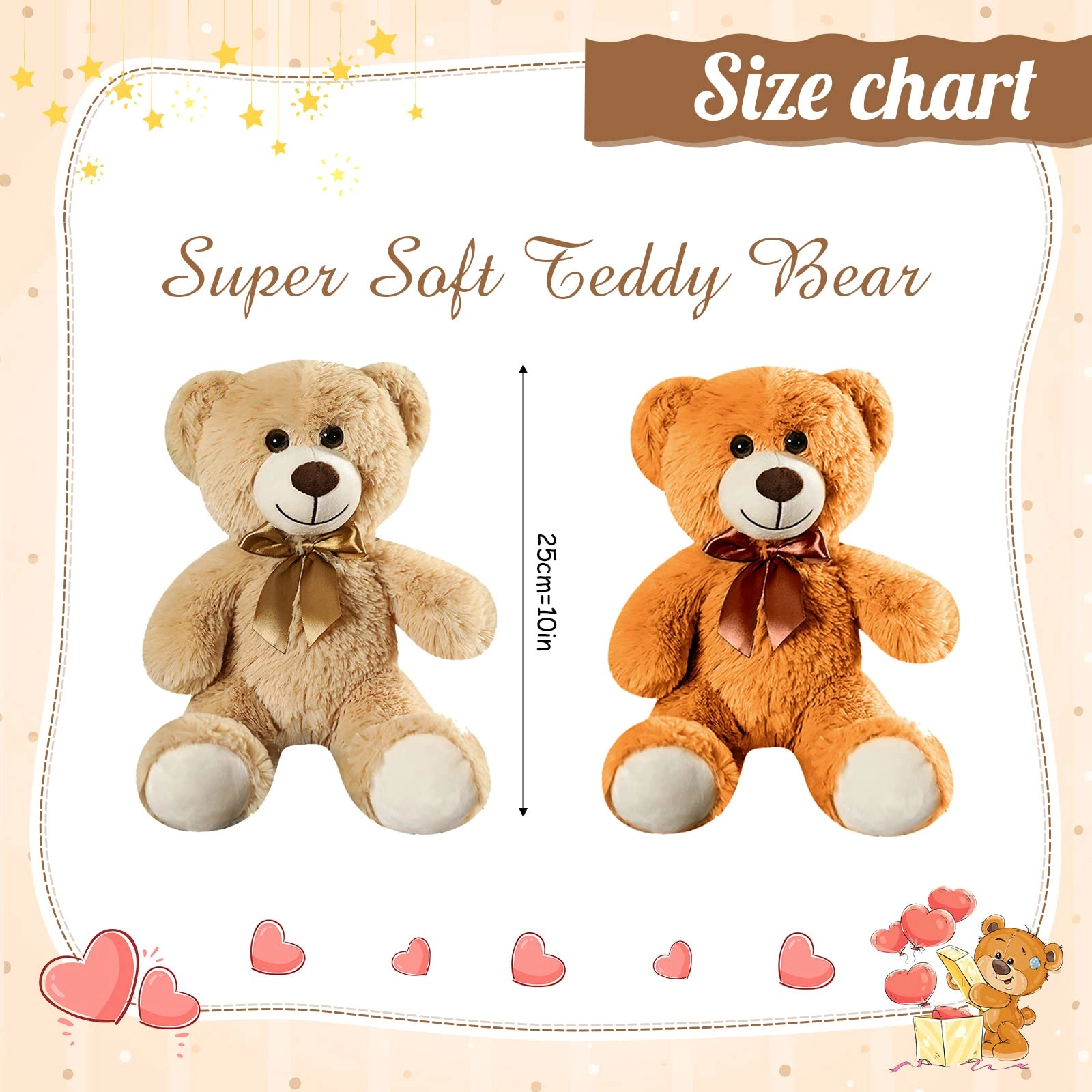 Teddy Bears - 10 Pcs 12 Inch