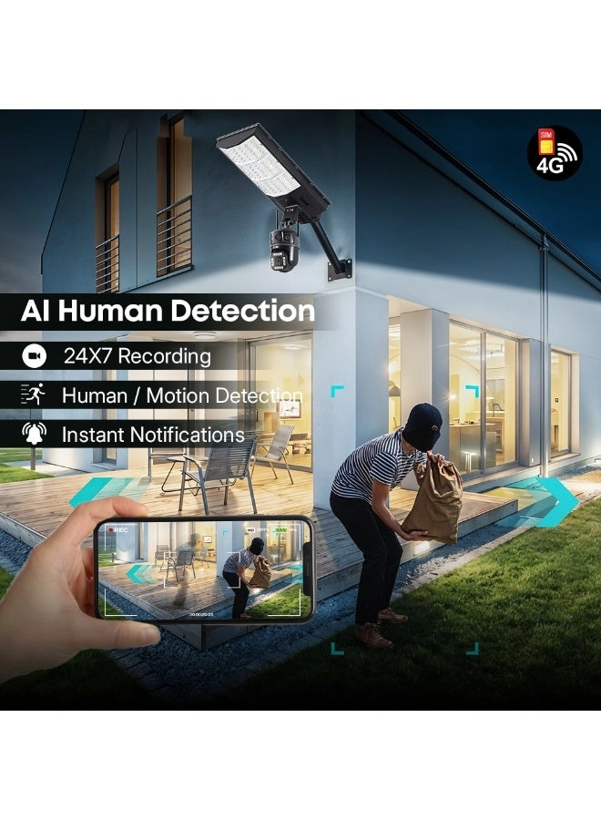 4G 2-in-1 Solar Street Light Camera