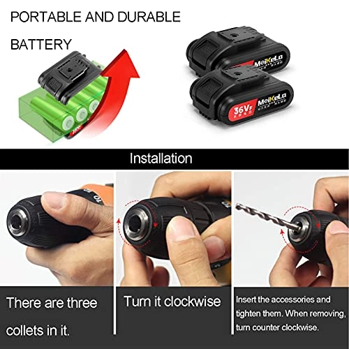 3 in 1 Electric Hammer Drill - Cordless 25+3 N.m 10mm