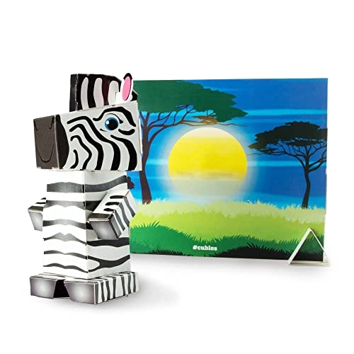 Safari Animals Zebra - Paperboard No Glue No Scissors