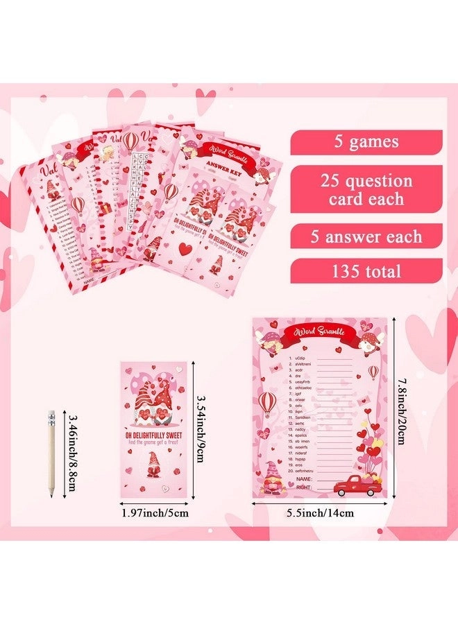 Valentine's Day Games Cards Bingo Game - 127 Pcs