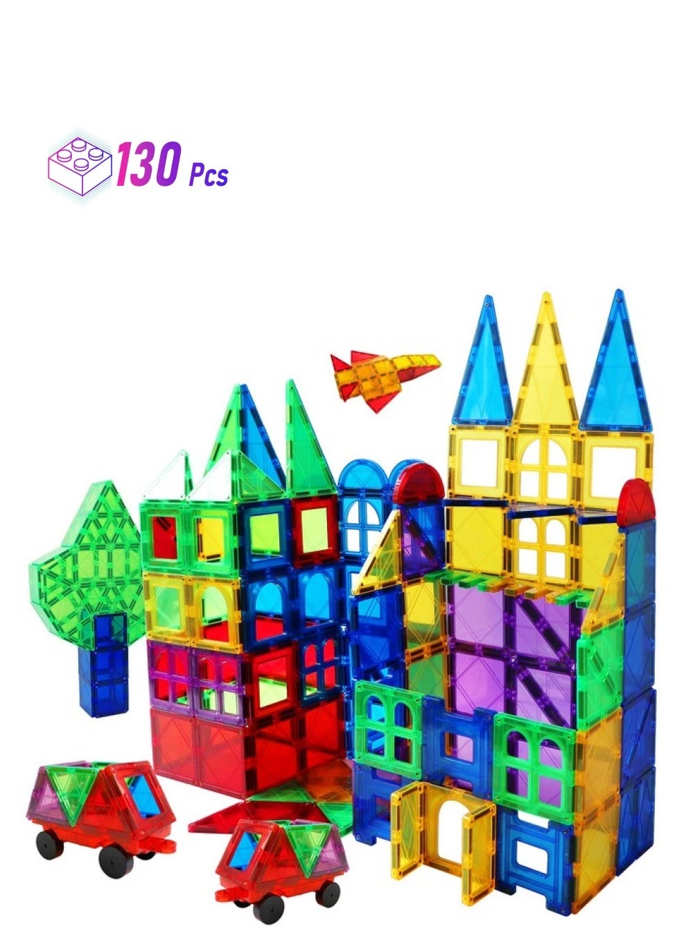 Magnetic Tiles - Construction 130 pcs