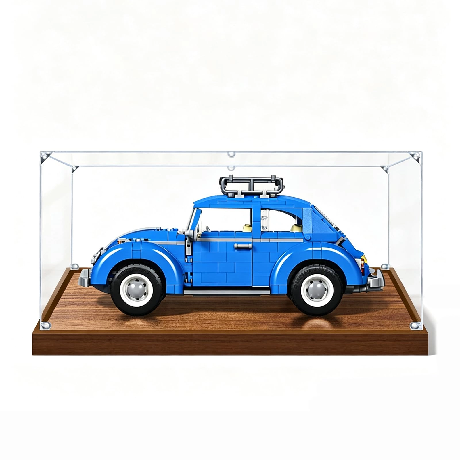 Generic Acrylic Display Case - LE*GO 10252 Walnut Wood Grain