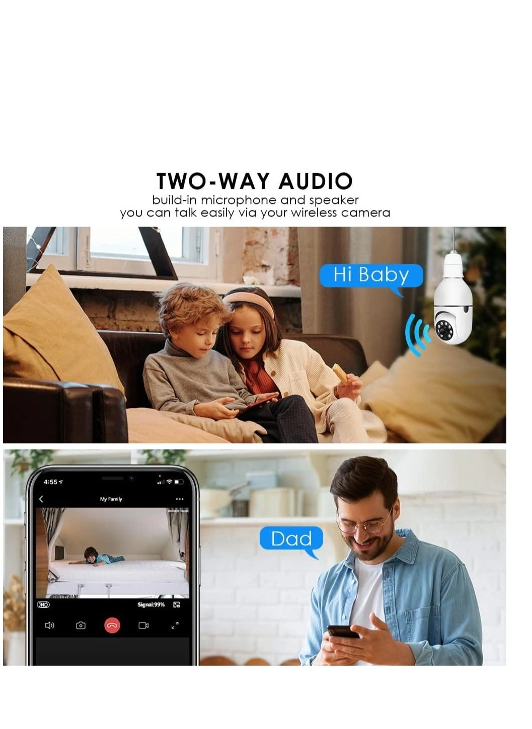 Light Bulb Security Camera 3MP