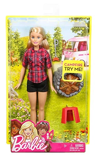 Barbie Doll with Campfire Playset - Lights and Sounds Ages 3+