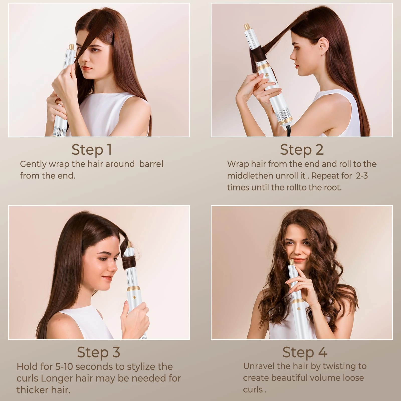5 in 1 Blow Dryer Brush - Green Gold 800 watts