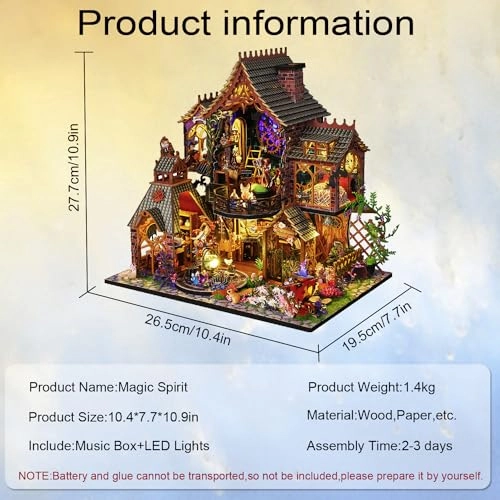 DIY Wooden Dollhouse Kit - Flower Pink World