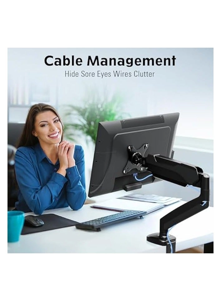 Single Monitor Arm - Single 13-32 Inch VESA 75x75/100x100mm