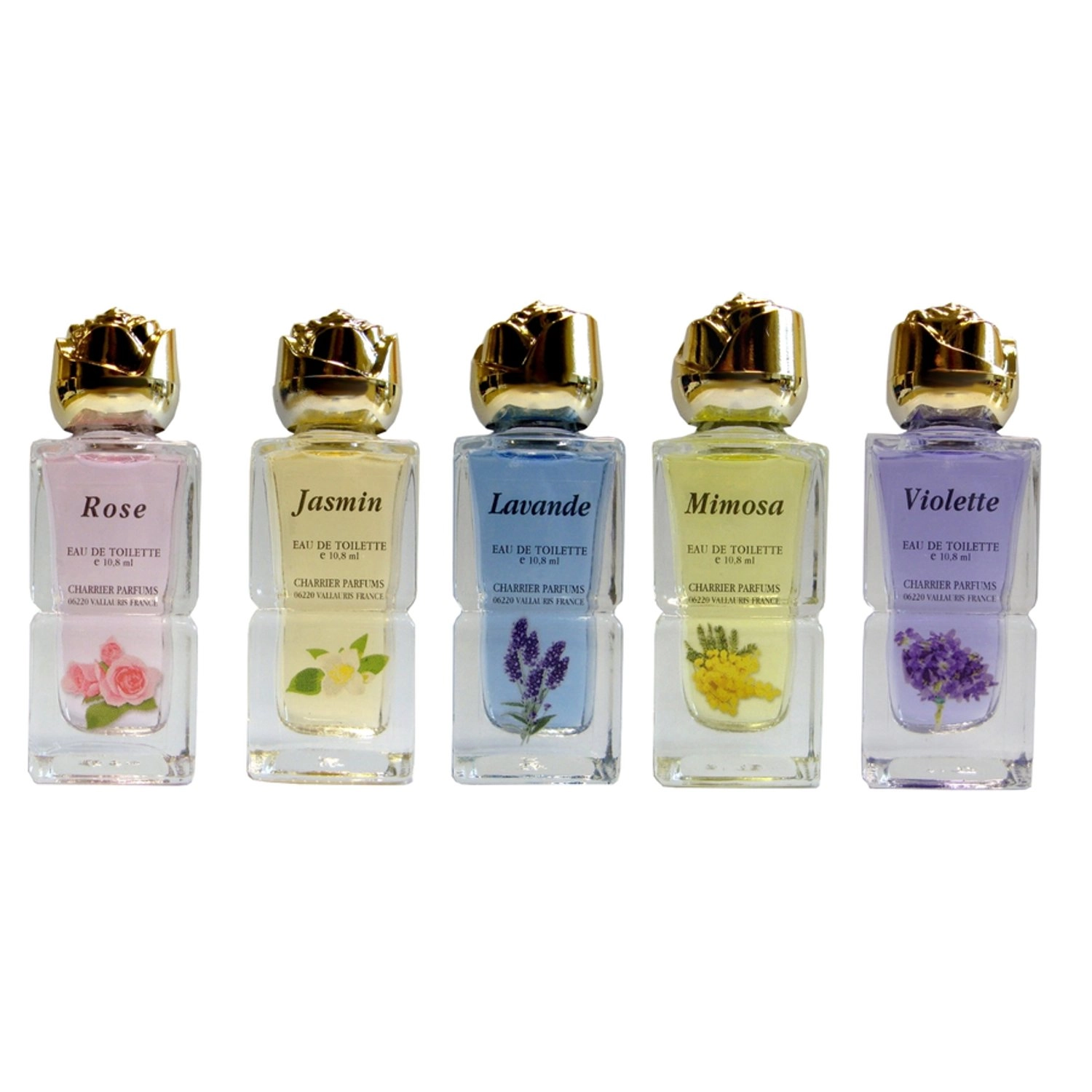 Charrier Parfums Rose Jasmn Lavnde Mmosa Violtte Eau de Toilette 5x10.8ml Mini Set