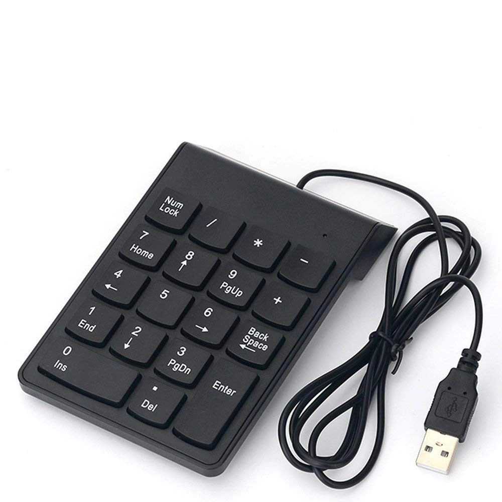 InfiDeals USB Numeric Keypad - 18 Key USB Black