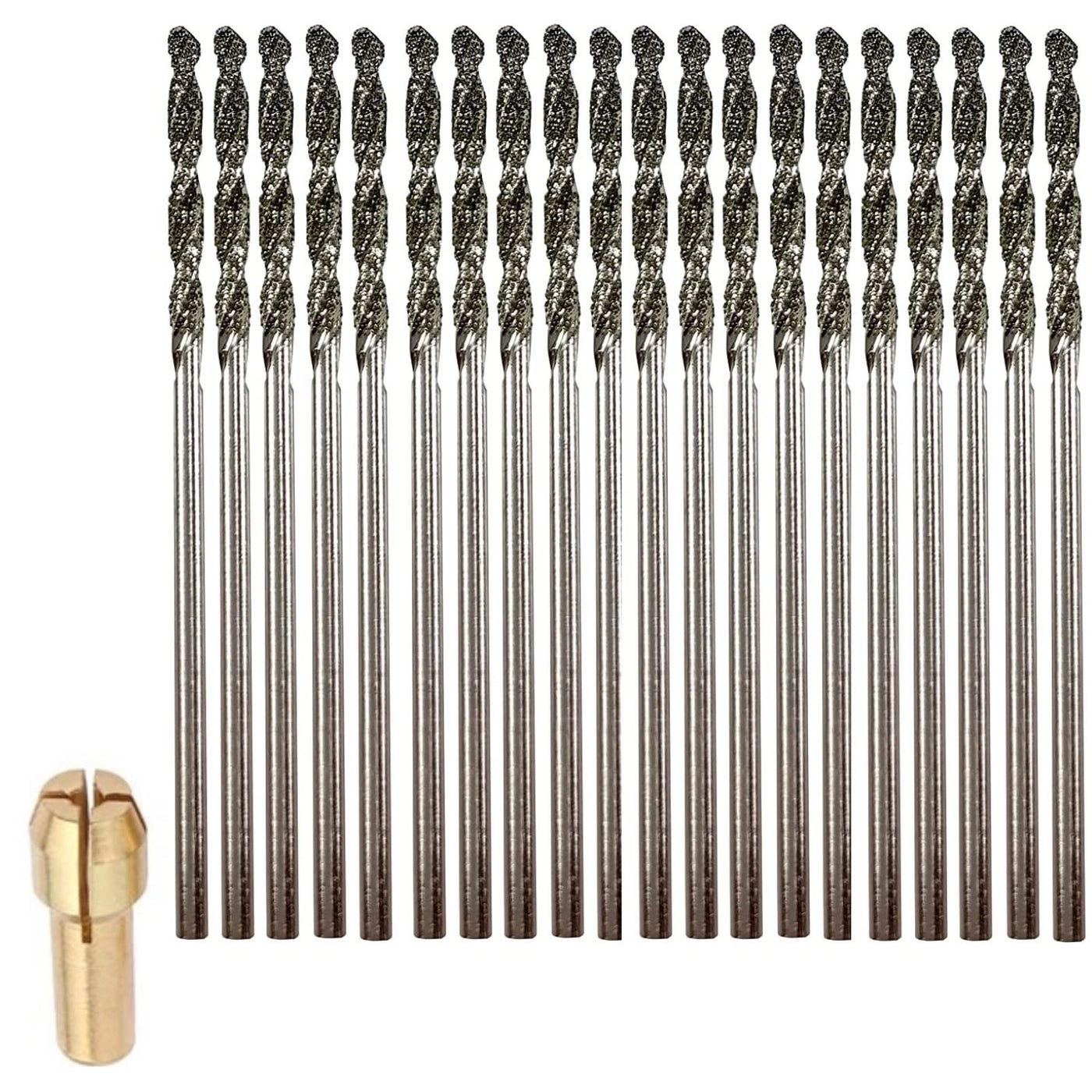 Diamond Drill Bit Set - 20-Pc 2mm