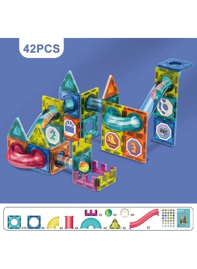 Magnetic Marble Run Set - 42pcs