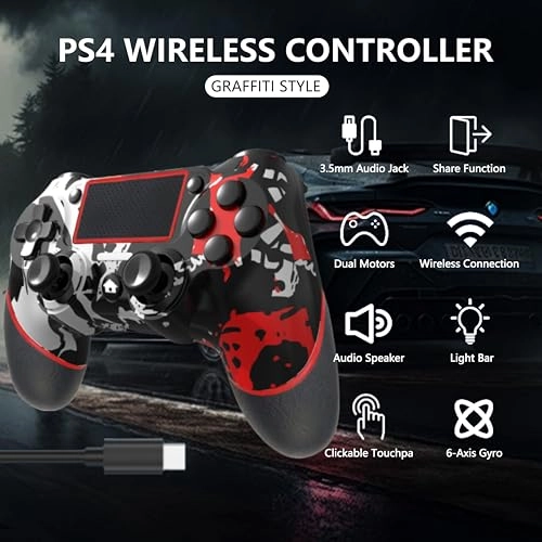 Wireless Controller for Ps4 - Flame White