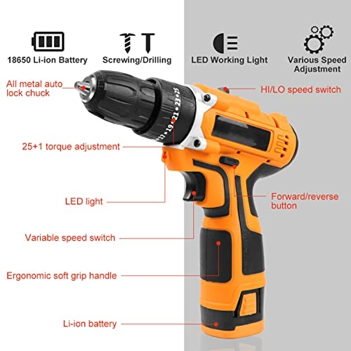 3 in 1 Cordless Impact Electric Drill - 18V