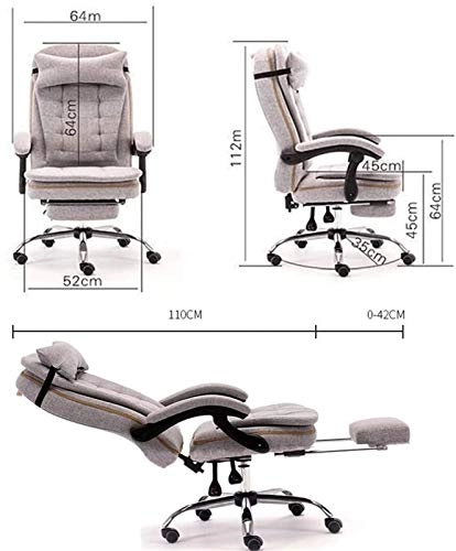 Reclining Chair - Fabric Cotton Black