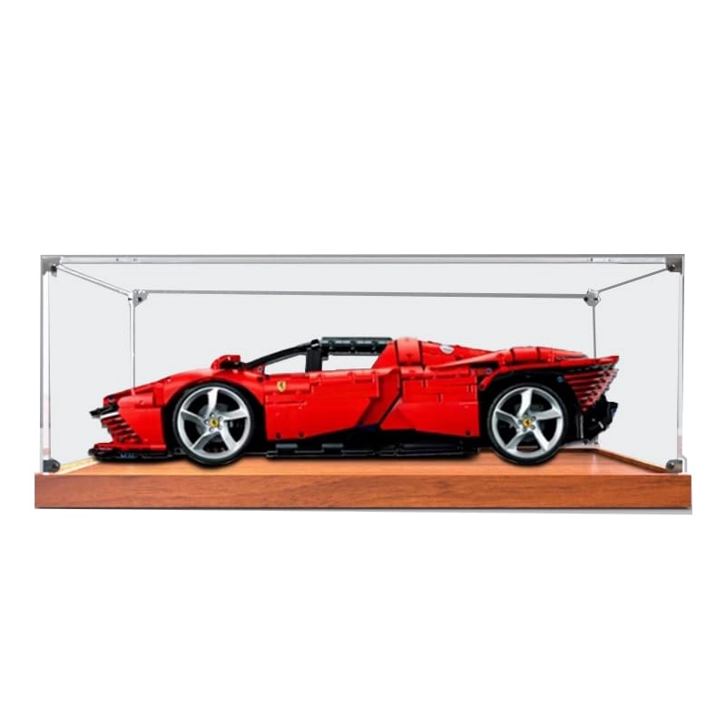HCAEIOFJ Lego Technic Clear Acrylic Display Case (42143) - Applicable for Ferrari Daytona SP3 62x30x20cm