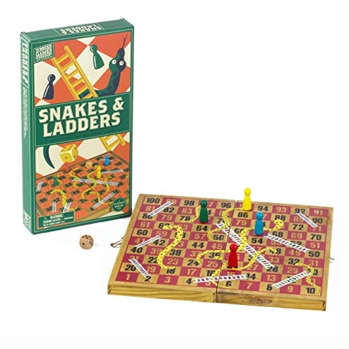 Snakes & Ladders - Wooden Multicoloured