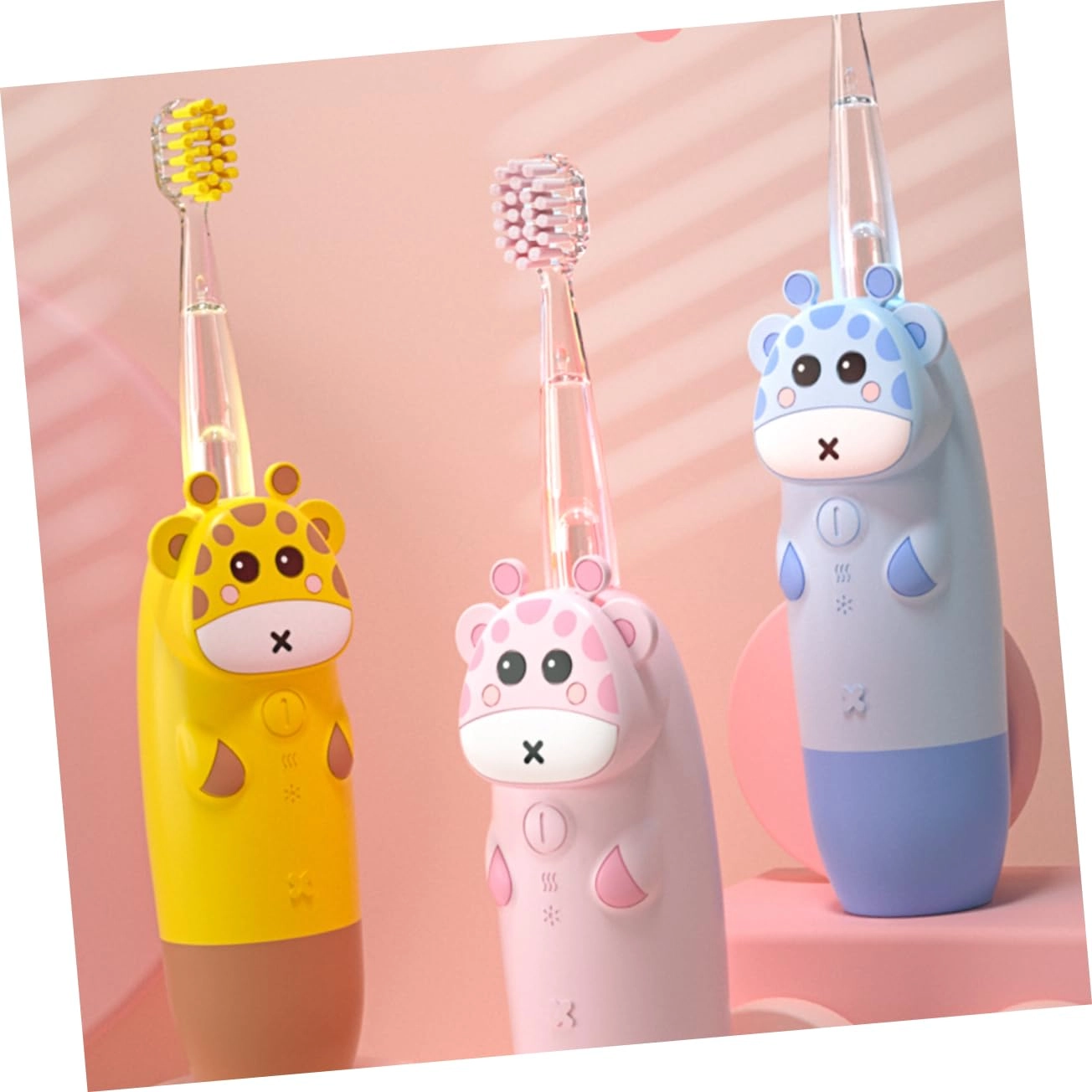 USB Rechargeable Kids Electric Toothbrush - 2 Brush Heads Sonic Vibration