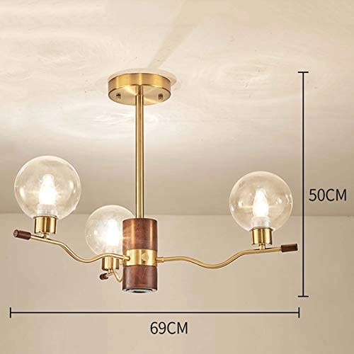 E27 Japanese Style Log Belt Chandelier - 4 head White