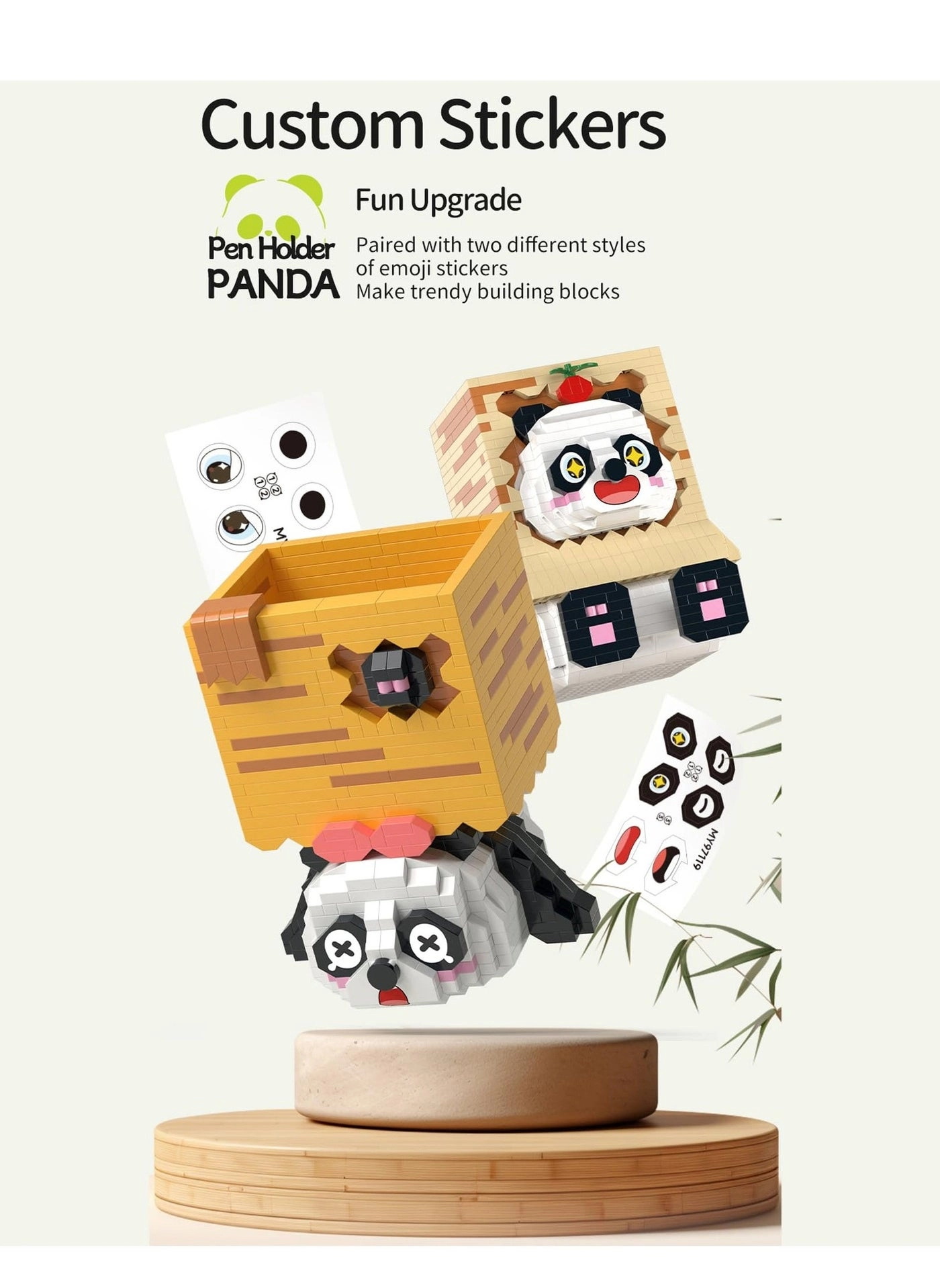 3D Panda Animal Building Set - Panda 901 pcs