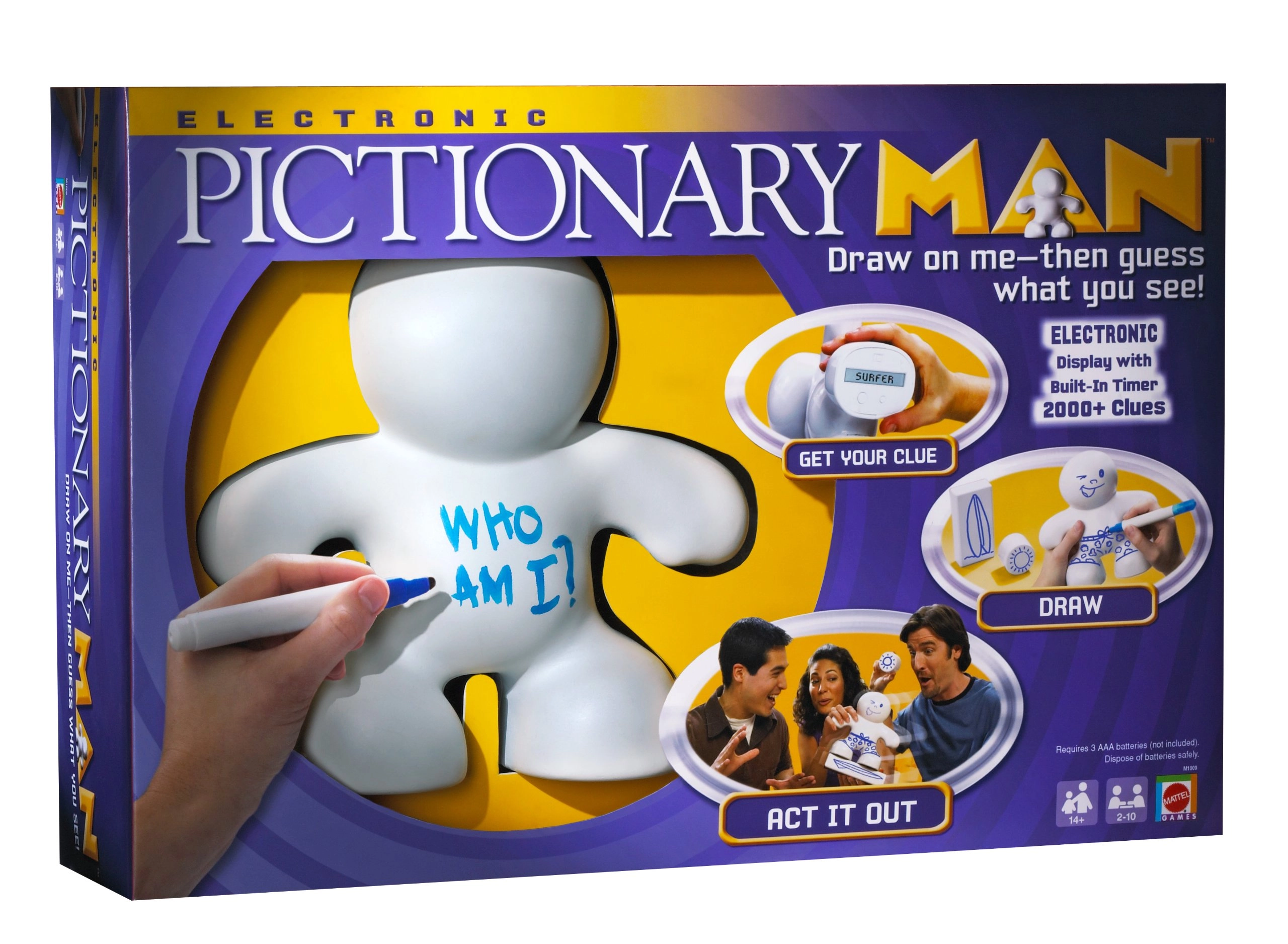 Mattel Pictionary Man - Electronic 3 AAA batteries required.